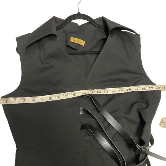 Neo Ludwig Pirate Gothic Steampunk Pleated Bias Bottom Long Unisex Vest - Picture 6 of 10